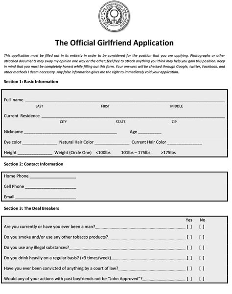 gf applications|Girlfriend Application Forms in Google Docs, PDF and。